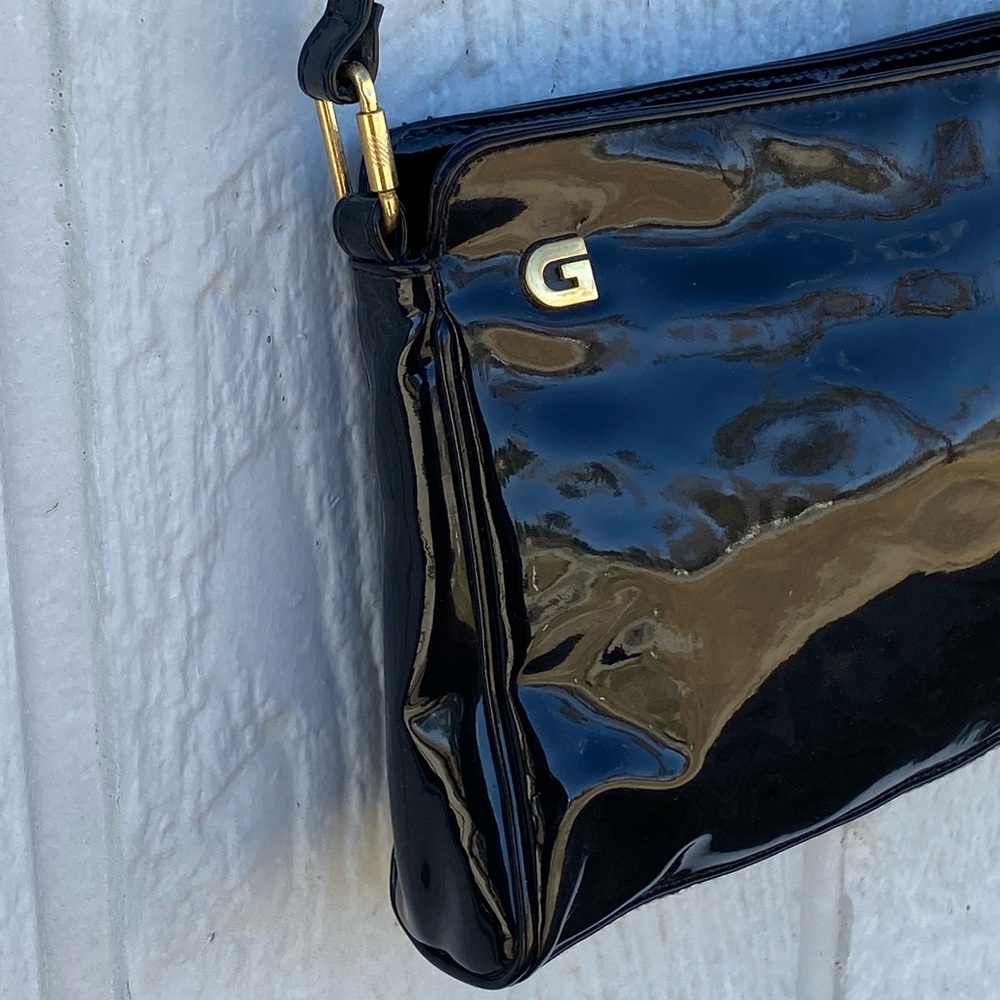 Bundle 3 for 50% off 1970s-80s Ganson Black Patent Leather Bag - Picture 3 of 11